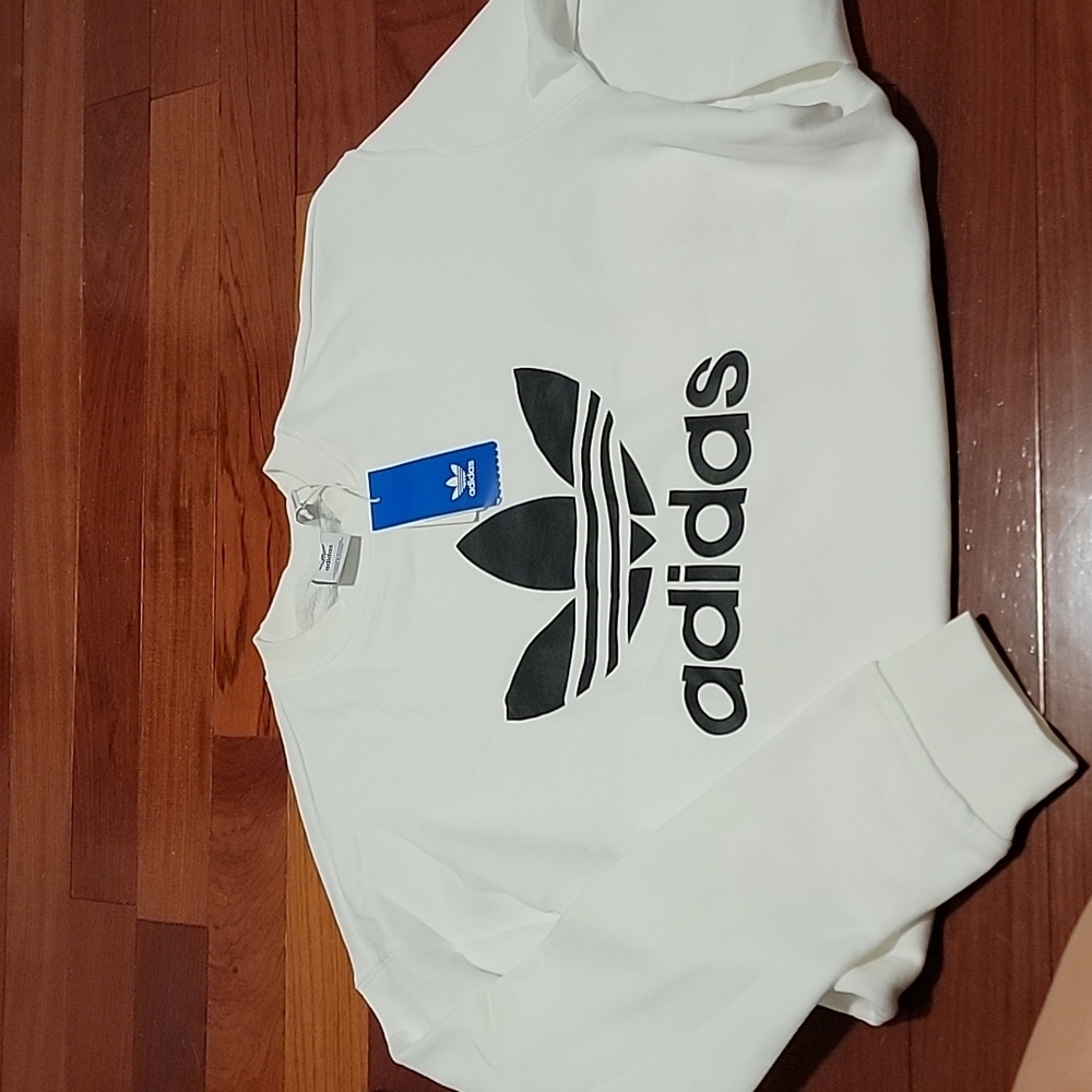 Womens white adidas original sweatshirt